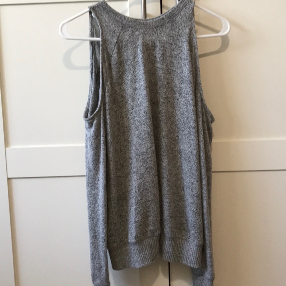 Cold shoulder sweater
